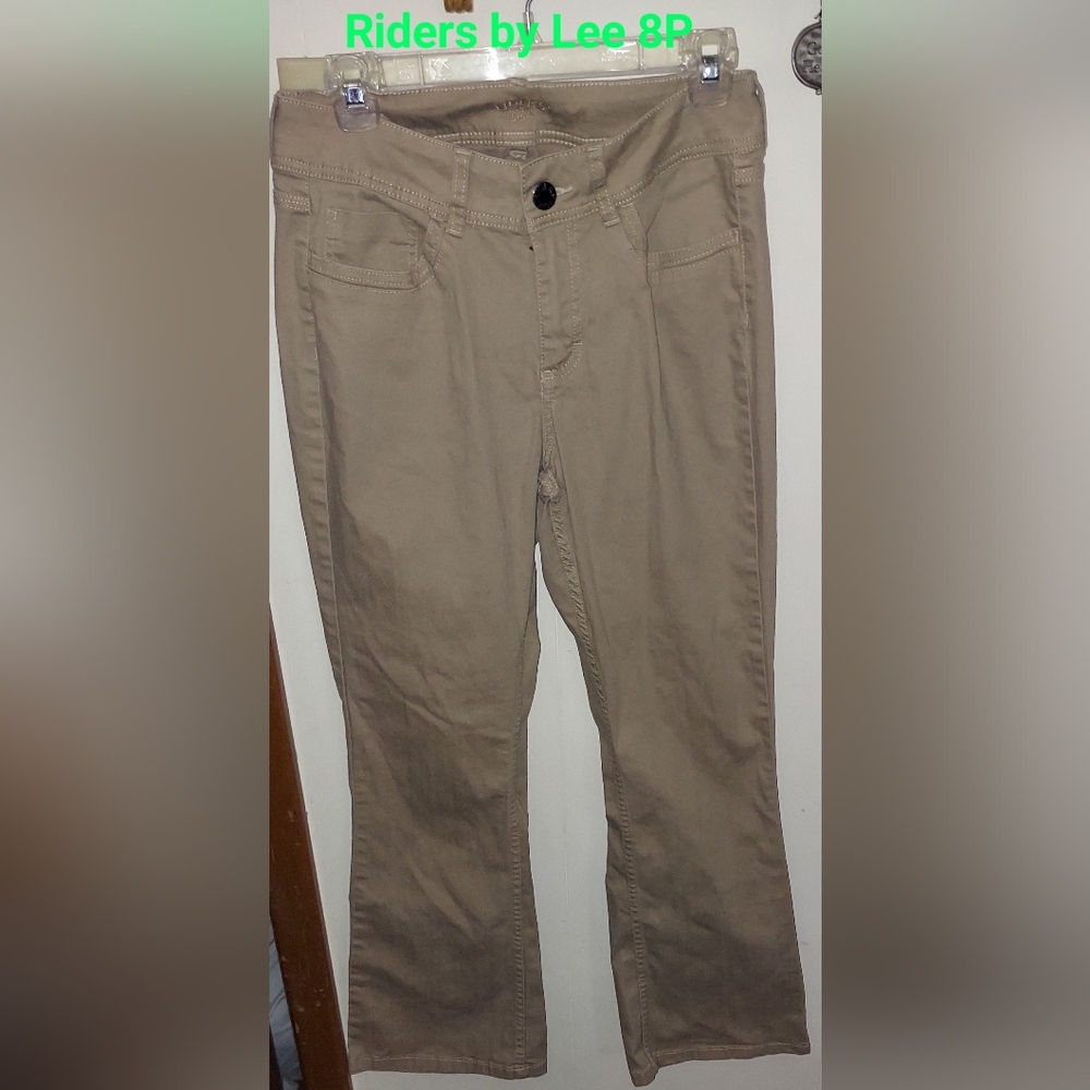Riders by Lee tan mid calf jeans  size 8P